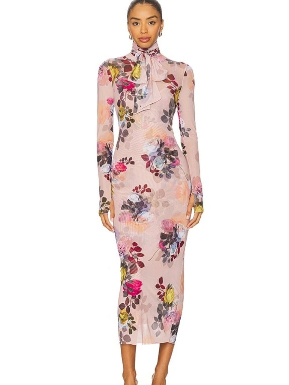 AFRM Bryony Midi Long sleeve Dress NWT M